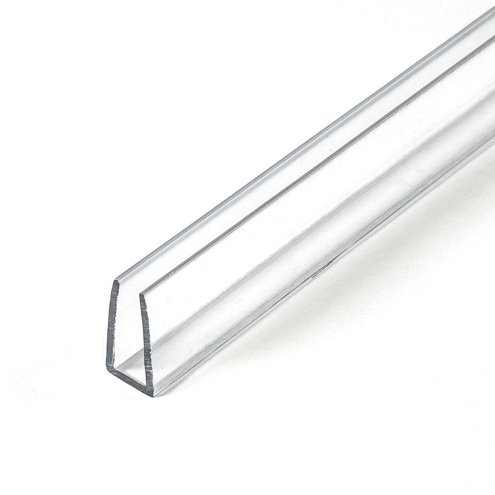 Outwater Plastics P2743 1/4'' Clear Butyrate U-Channel Clear Plastic U-Channel/C-Channel 48 Inch Lengths (Pack of 2)