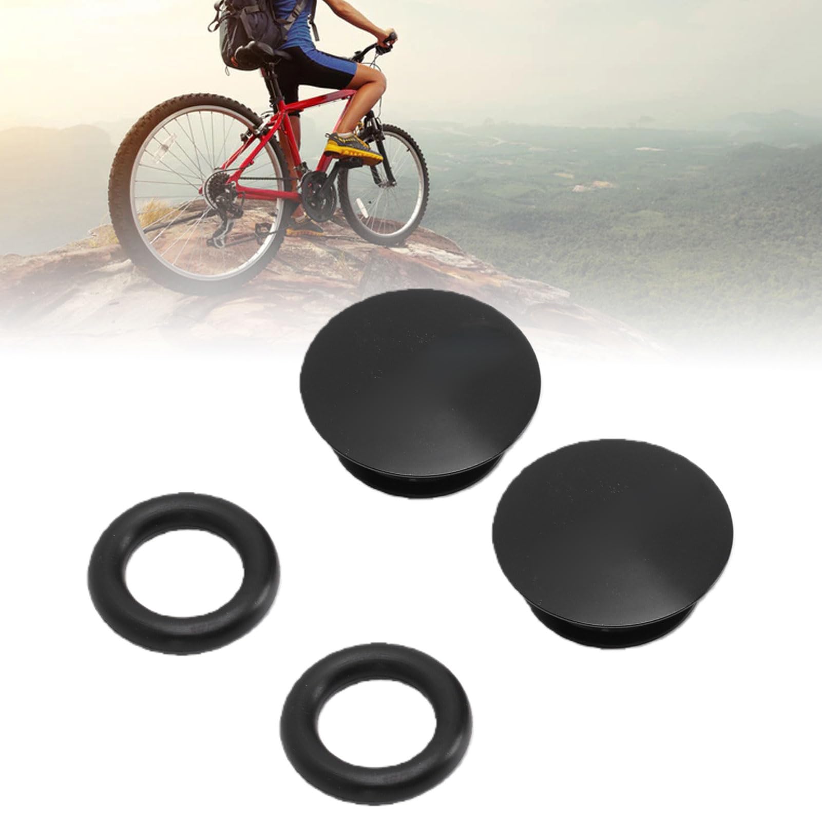Ausla Fahrrad-Kurbel-Staubschutz, Eloxierte Aluminiumlegierung, Kurbelgarnitur-Staubkappe, 2 Stück, für Hohle Integrierte Kurbelgarnitur, Leichte Passform, Schlamm, Regen, Straße, Schotter Sports & Outdoors