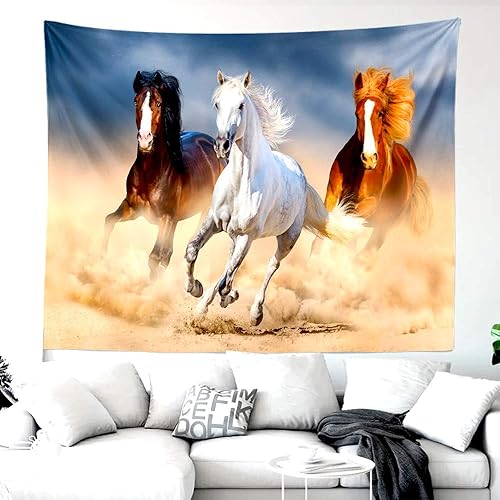 Miniatura 9 de Tapiz de corcel occidental para colgar en la pared, diseño de mandala indio, bohemio, hippie, trippy, tapiz grande para dormitorio, sala de estar,