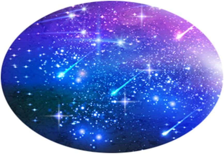 Gymoning Starry Round Area Rug Outer Space Galaxy Universe Star Non Slip Round Rug Bedroom Living Room