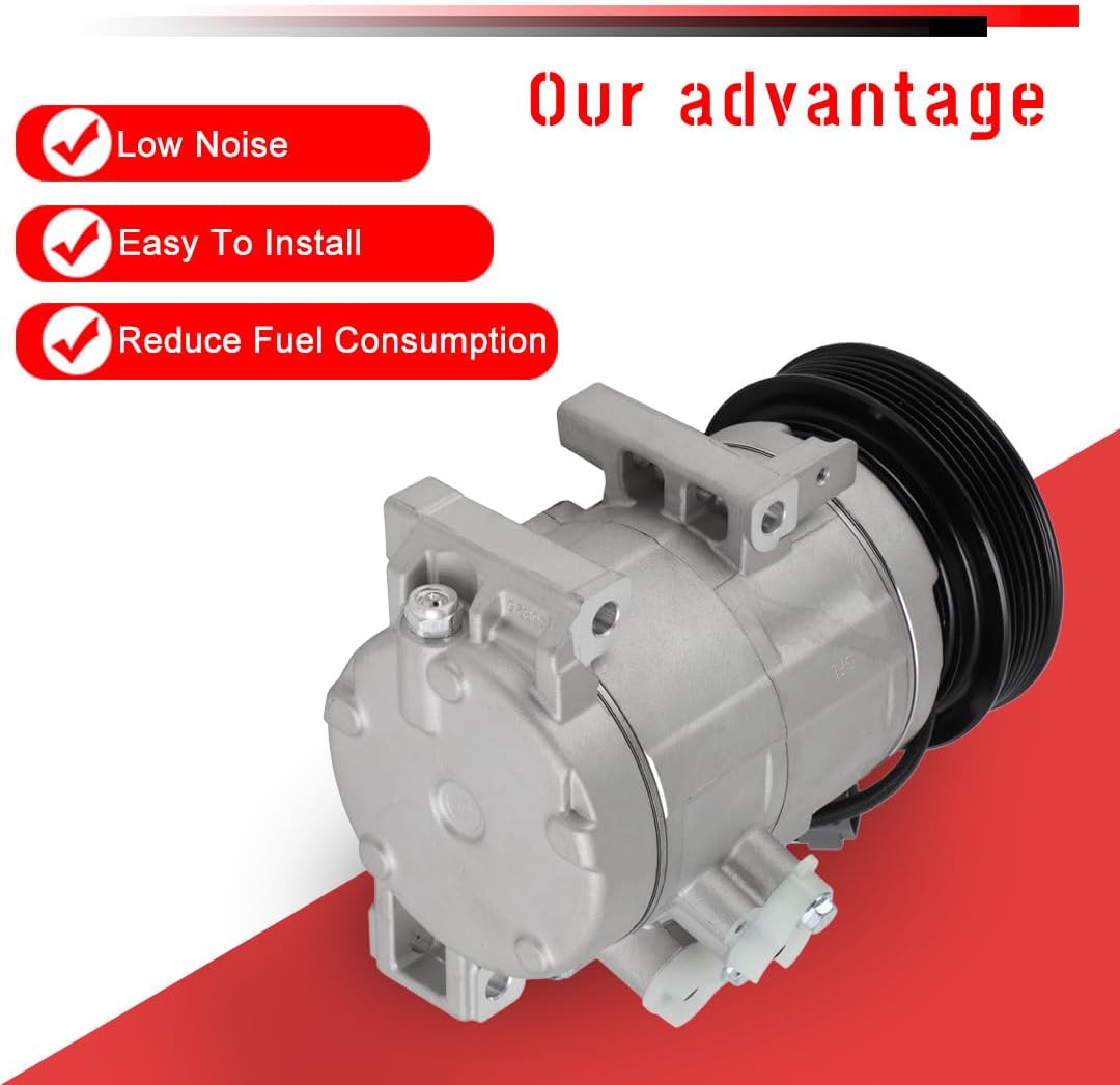 cciyu AC Compressor for Car 2009-2012 for Mazda CX-7 2.3L,2010-2012 for Mazda CX-7 2.5LAir Conditioning Compressor with Clutch 6 Grooves 98120