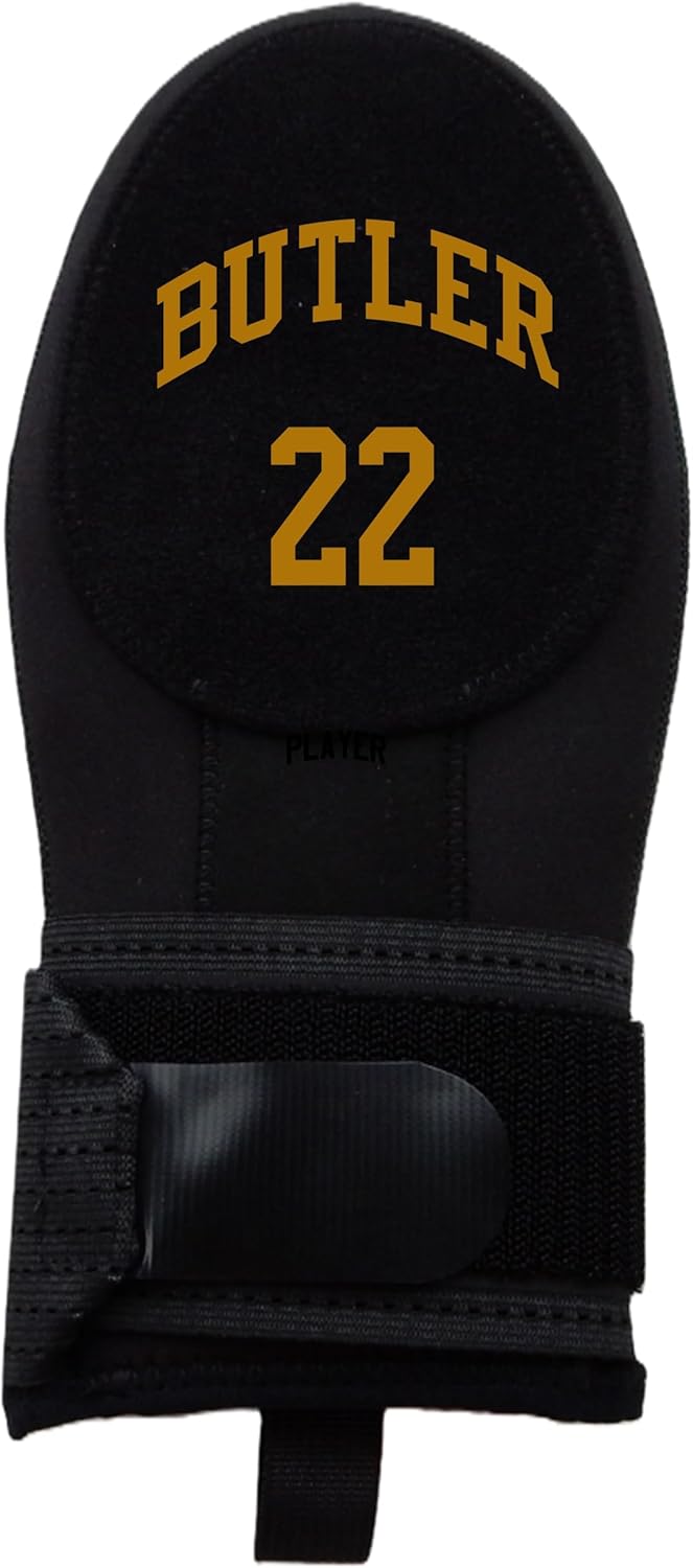 Black Sliding Mitt with Custom Name & Number Baseball Softball. Baserunner Protection Glove, 17 Font Color Choices and 2 Sizes