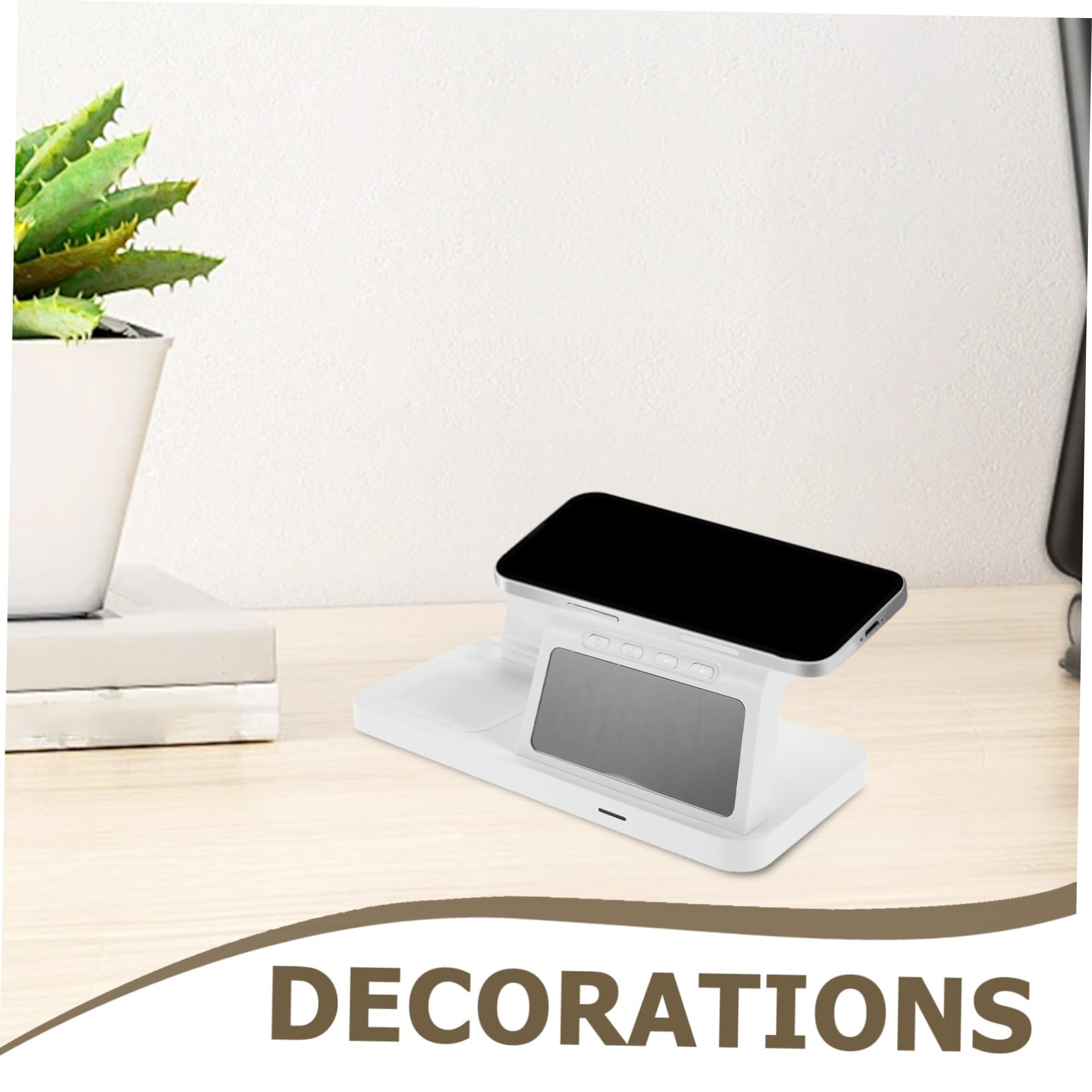 jojofuny 15w Caricatore Wireless da Tavolo Dock di Ricarica Multi-dispositivo Stazione di Ricarica Rapida Compatibile con Vari Smartphone Design Elegante per Scrivania o Comodino