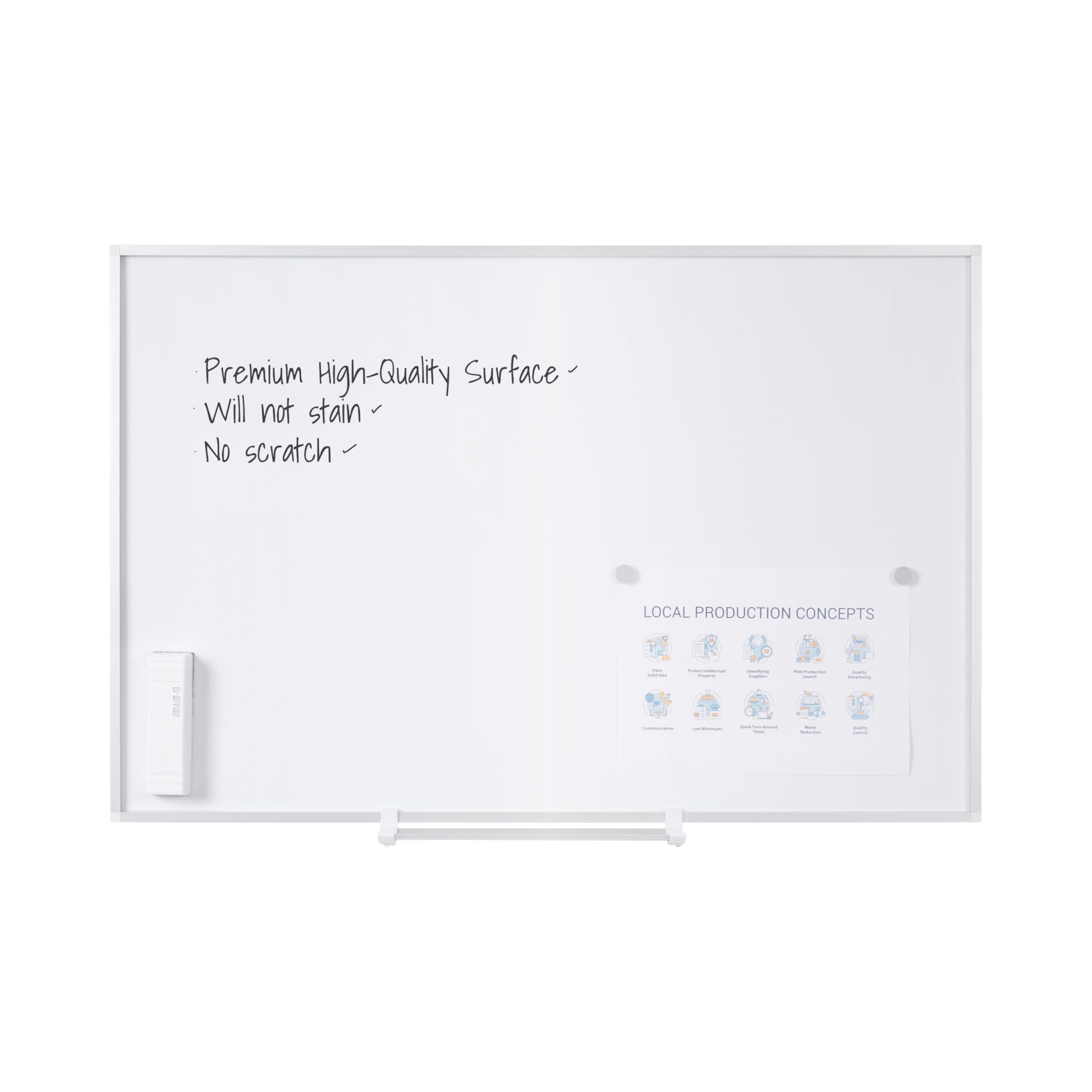 Bi-Office Maya New Generation - Lavagna Smaltata, Bianco, 90x60 cm