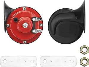 Lot De 2 Klaxons Escargot XEBRAD 12V 110-125 DB - Compatible Mercedes Classe C W205 2014-2020, étanches, Puissants