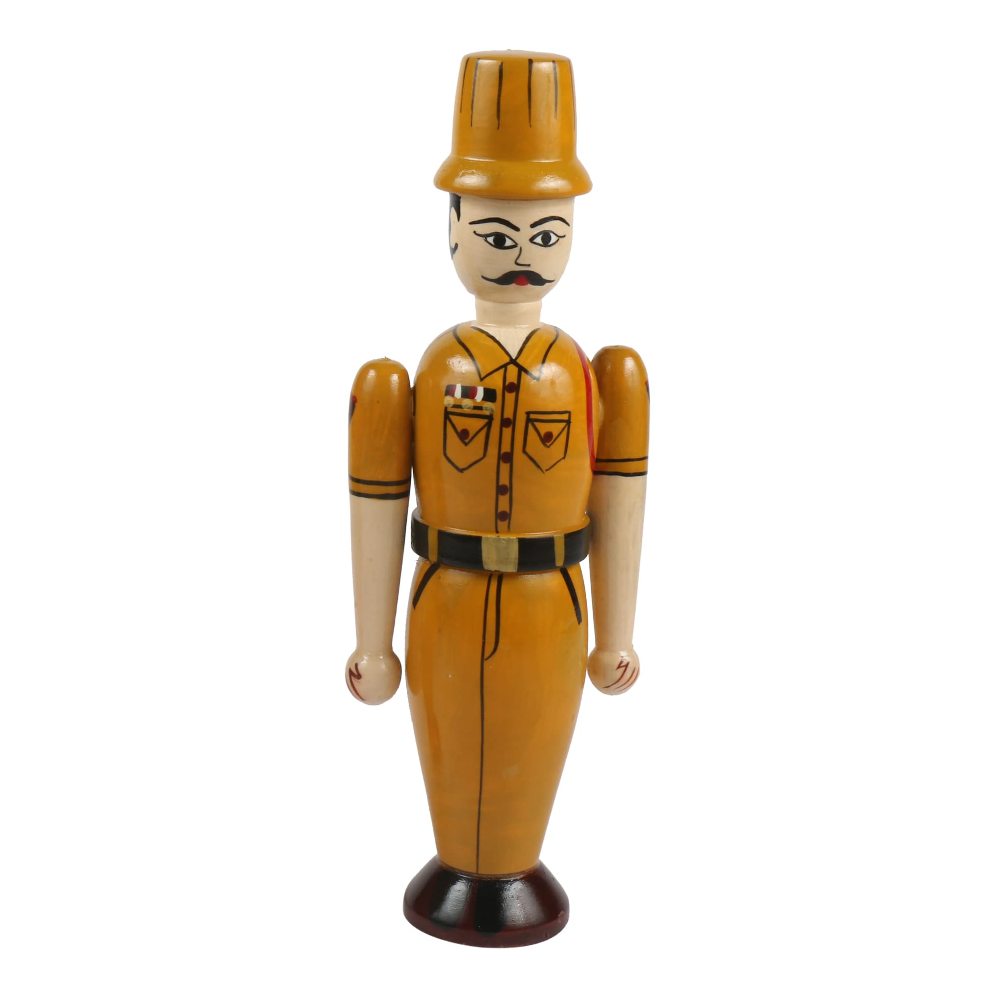 CHANNAPATNA TOYS Wooden Indian Male Police Doll for Kids (3 Years+) 9 inch Khaki Color - Learning The Professions (B09SY13CVP) Amazon Price History, Amazon Price Tracker