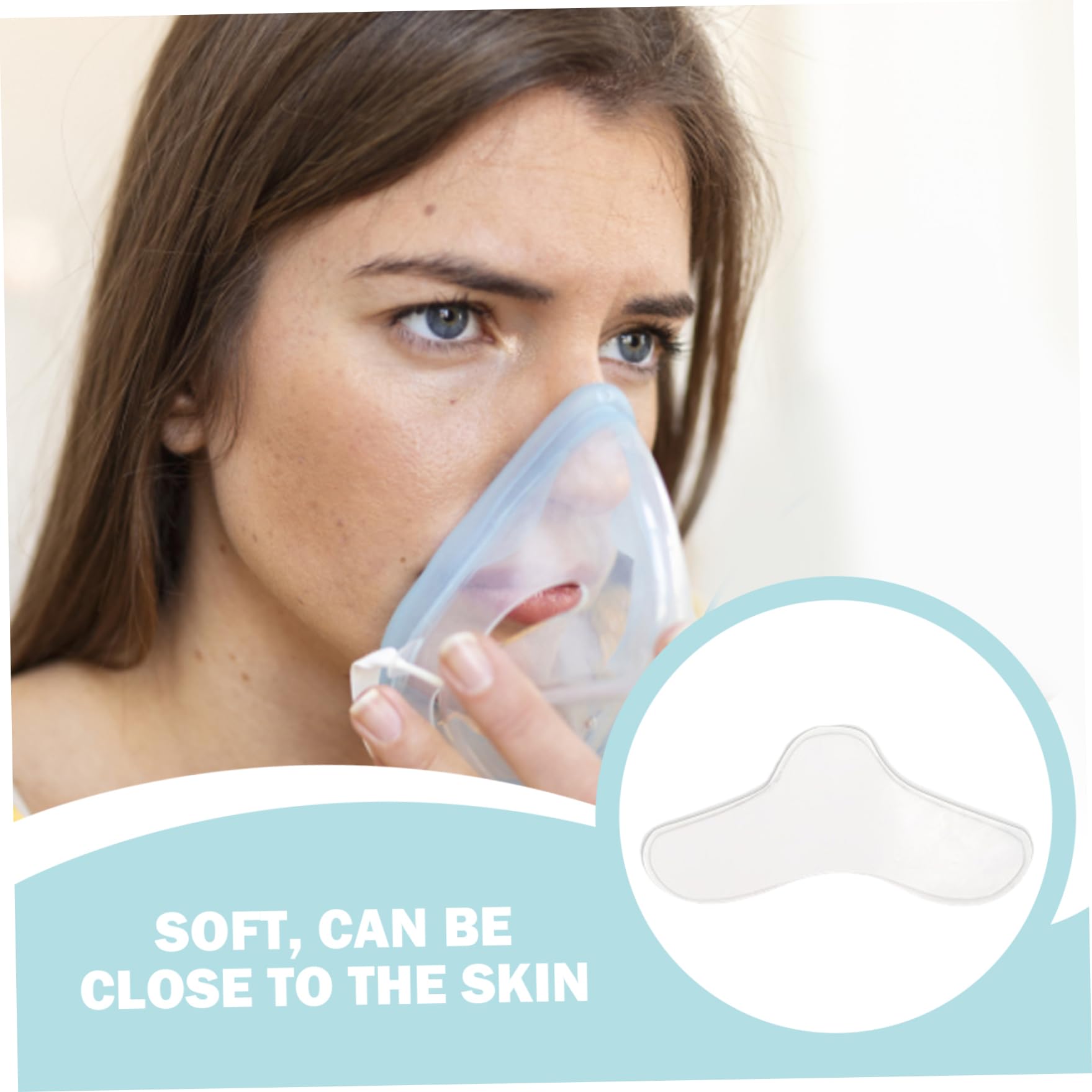 12 almohadillas para la nariz, almohadilla de gel nasal lavable que se puede recortar, material flexible diseñado para uso repetido, apto para la mayoría de las máscaras