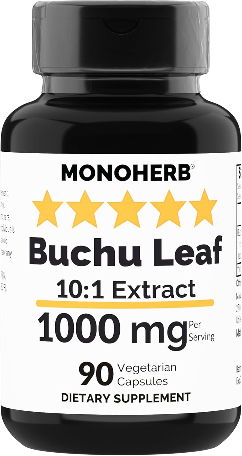 MONOHERB Buchu Leaf Extract 1000 mg - 90 Vegetarian Capsules
