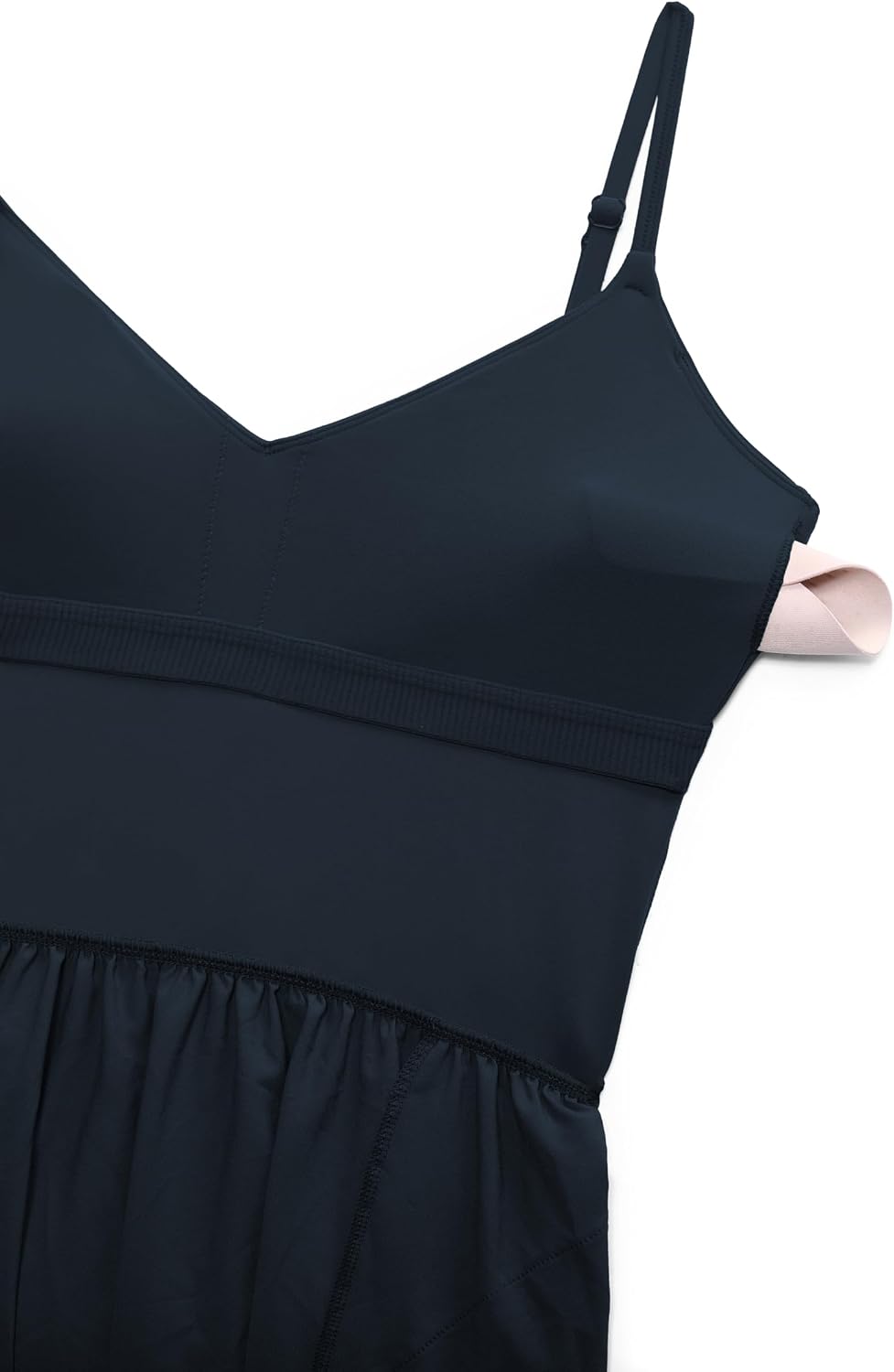 CRZ YOGA V Neck Maxi Tank Dress for Women - Adjustable Straps Sleeveless Flowy Casual Outfits with Two Side Pockets