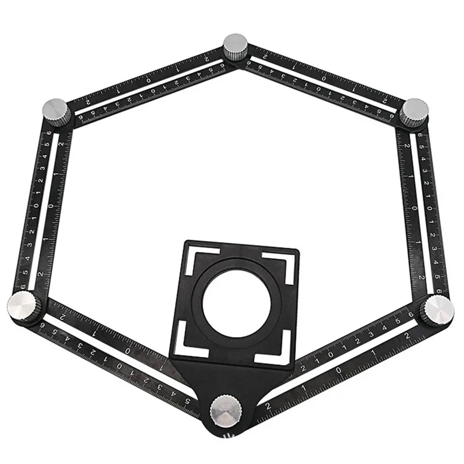 Multi Angle Measuring Ruler Metal Angle Ruler Finder Measuring Aluminium Alloy 6-fold Perforated Mold Template Tool Izer