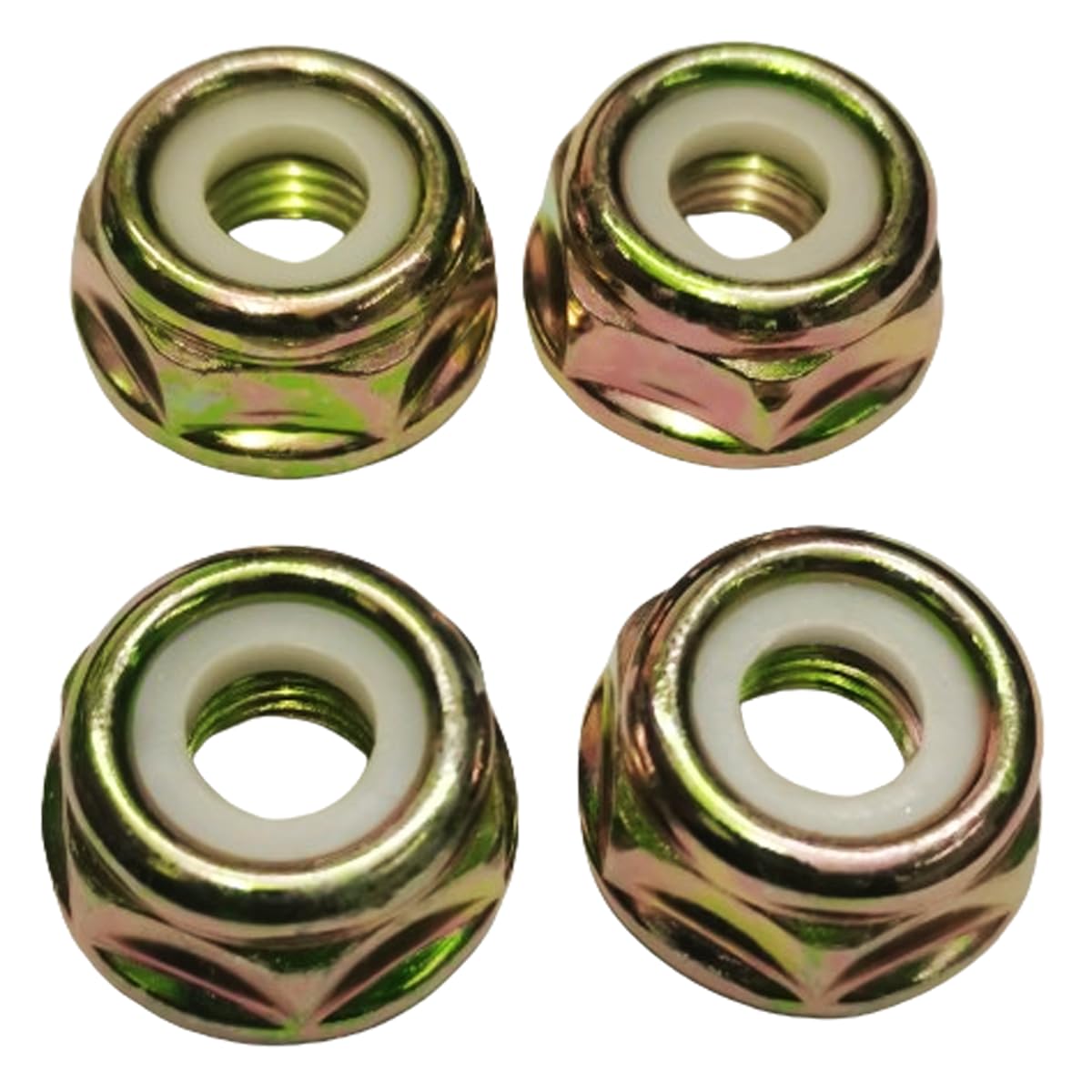 (4Pack) Blade nut, M10 * 1.25 Left-Hand Threaded Flange nut Replacement Part, Used for Lawn Mower Cutting Machine Trimmer Accessories