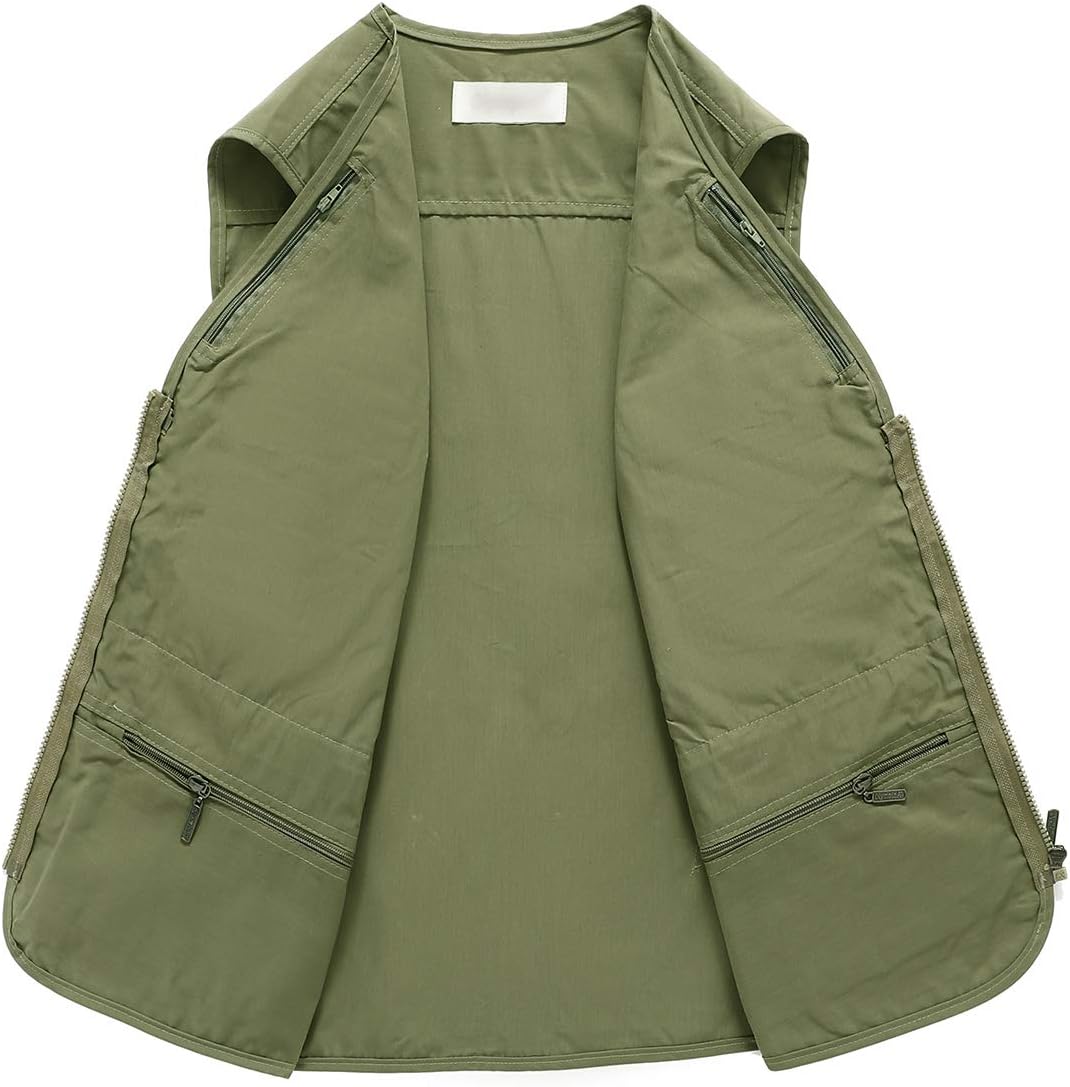 Hbufnha Men's Casual Safari Travel Vest 16 Pockets Outdoor Work Vest Sleeveless Jacket Fishing Hiking Photograph - Image 6