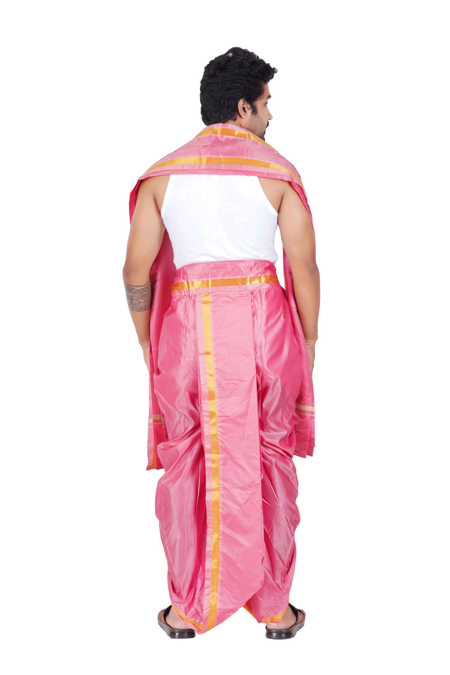 PRAKASAM COTTON Asha Pattu - Juego de pankakacham (seda sintética, 22,8 x 12,7 cm)
