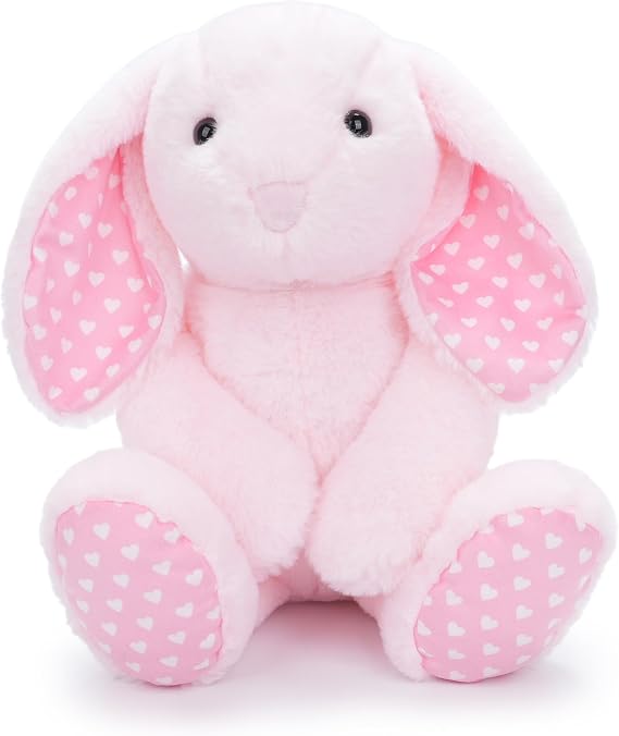 WEIGEDU Pink Rabbit Bunny Stuffed Animal Plush Toy, 17.7 inch