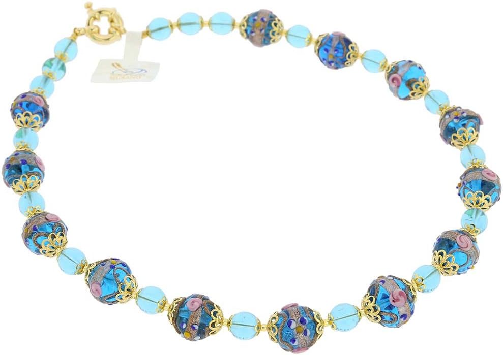 Glass Of Venice Murano Glass Necklace Venezia - Aqua