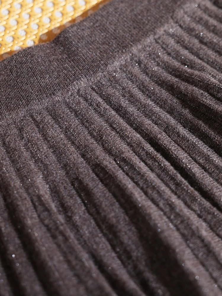 Gonna a pieghe in lana da donna, con elastico in vita, mini gonne a trapezio per autunno inverno