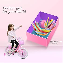 U-LIAN Kids Streamers and Bike Bell for Girls-1 Pack Flower Bicycle Bell with 2 Pack Handlebar Streamers Scooter Tassels for Children\'s Bike Accessories