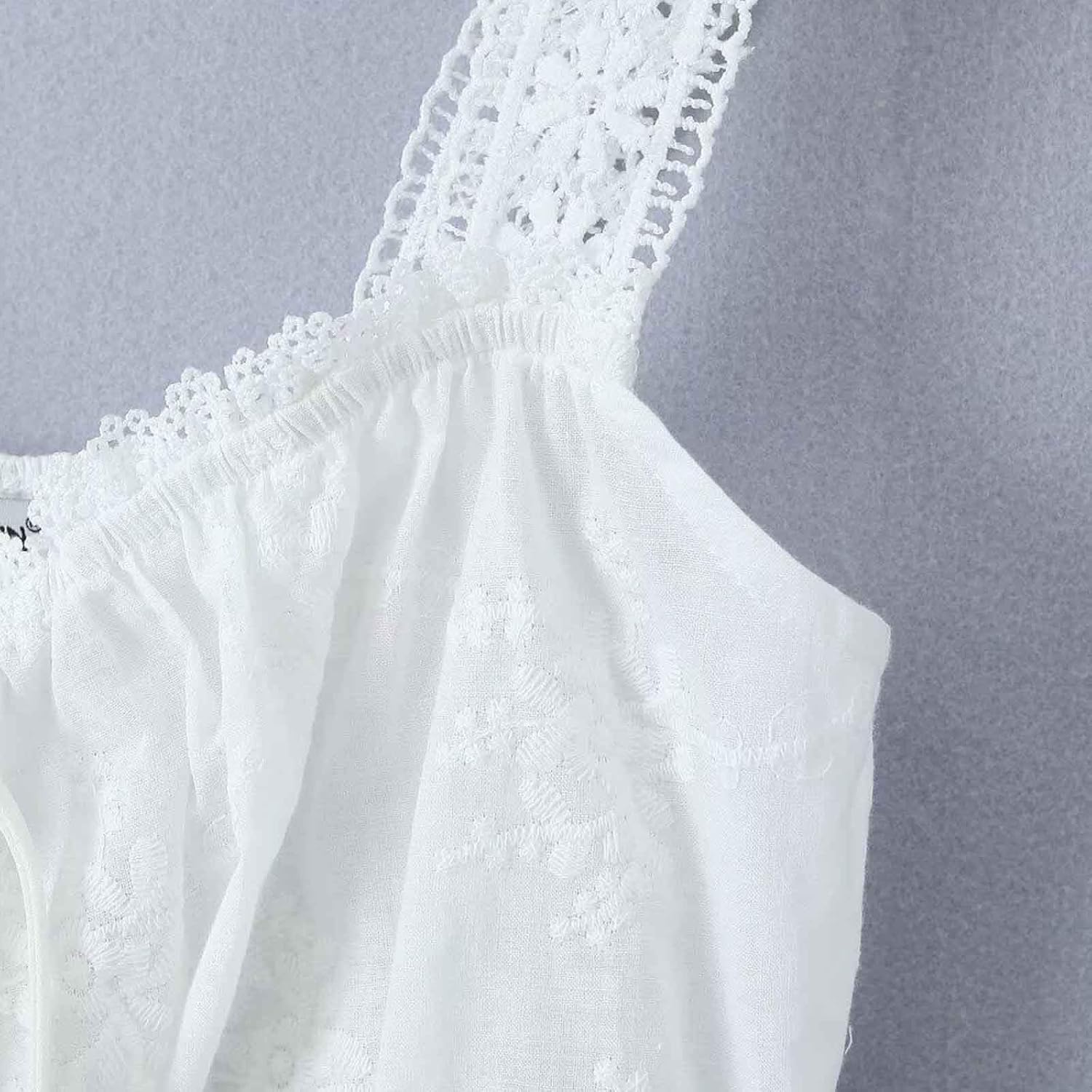 HGps8w Women's Elegant Off the Shoulder 2 Piece Boho Lace Outfits Laceup Crop Tank Top and High Waisted Flowy Long Skirt Sets