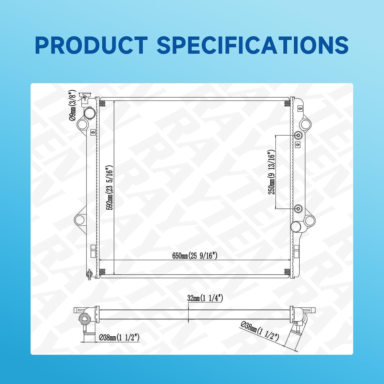 Rayten Radiator Compatible with Toyota 4Runner Lexus GX470 2003-2009 4.7L V8, Replaces TO3010275 1640050300 040876438705