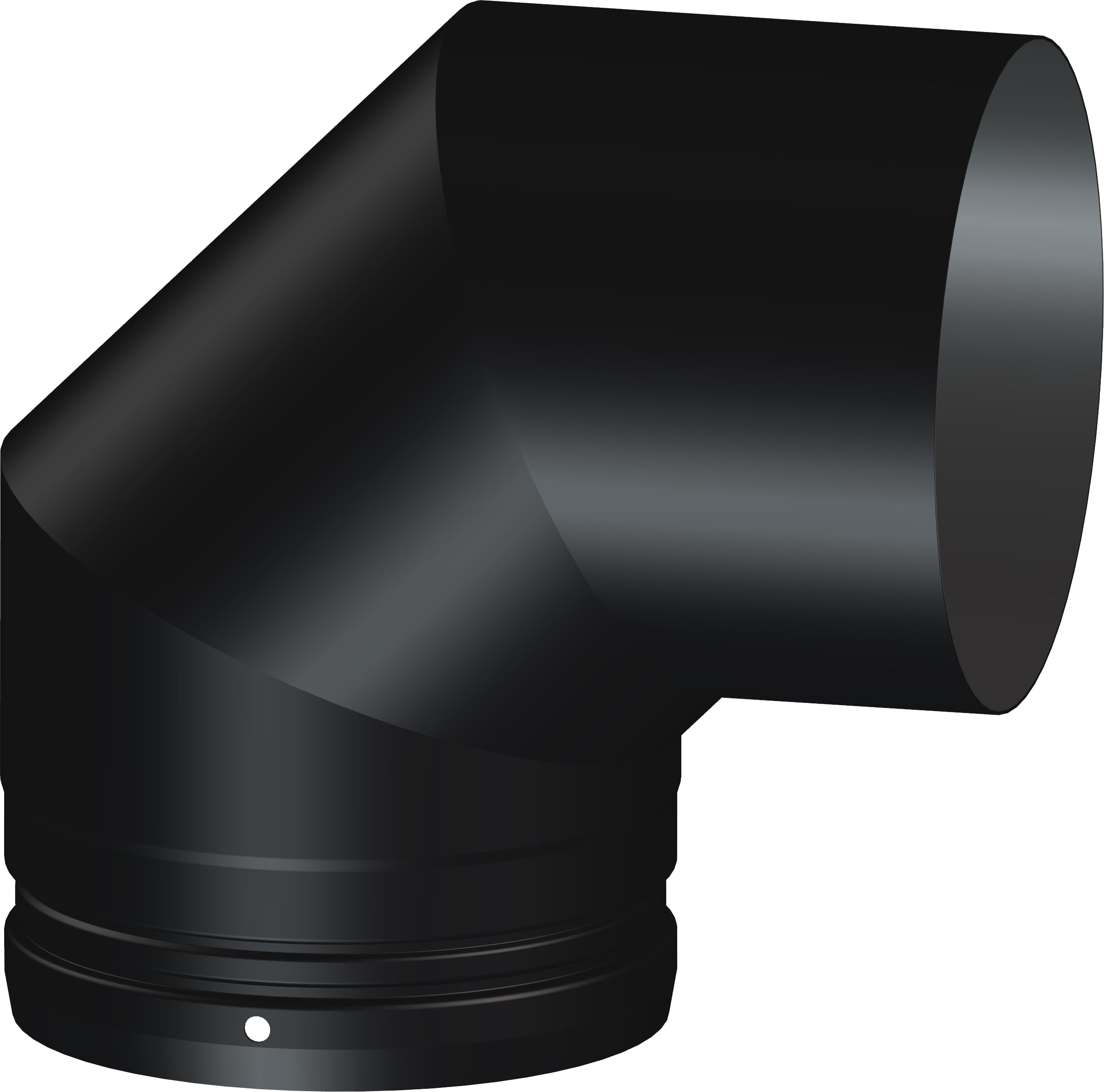5" inch 90 Degree Elbow x 125mm Diameter StoveMaestro Black Stove Flue Pipe for Wood Log Burning stoves (90 deg Elbow)
