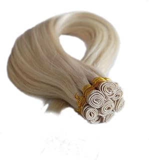 White Blonde Human Hair Extensions #60 Hand Tied Silky Straight 20inch 100gm 6A Price In India