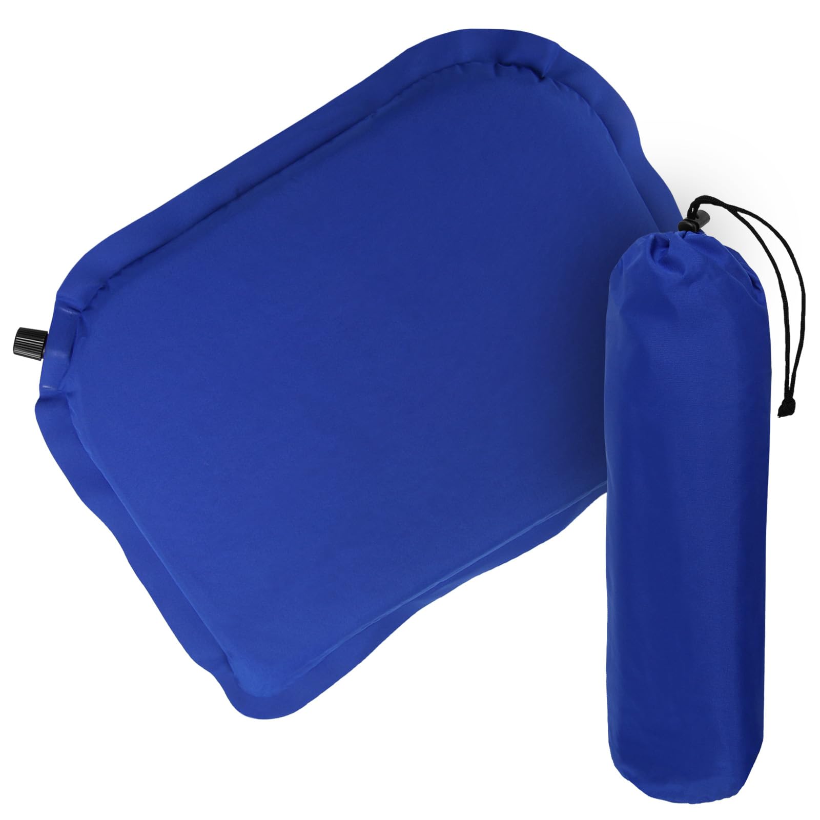 ALPIDEX Poduszka samopompująca siedzisko kempingowe 40 x 30 x 3,8 cm podkładka na krzesło stadionowa outdoor poduszka termiczna mata do siedzenia ultralekka, Kolor:Niebieski