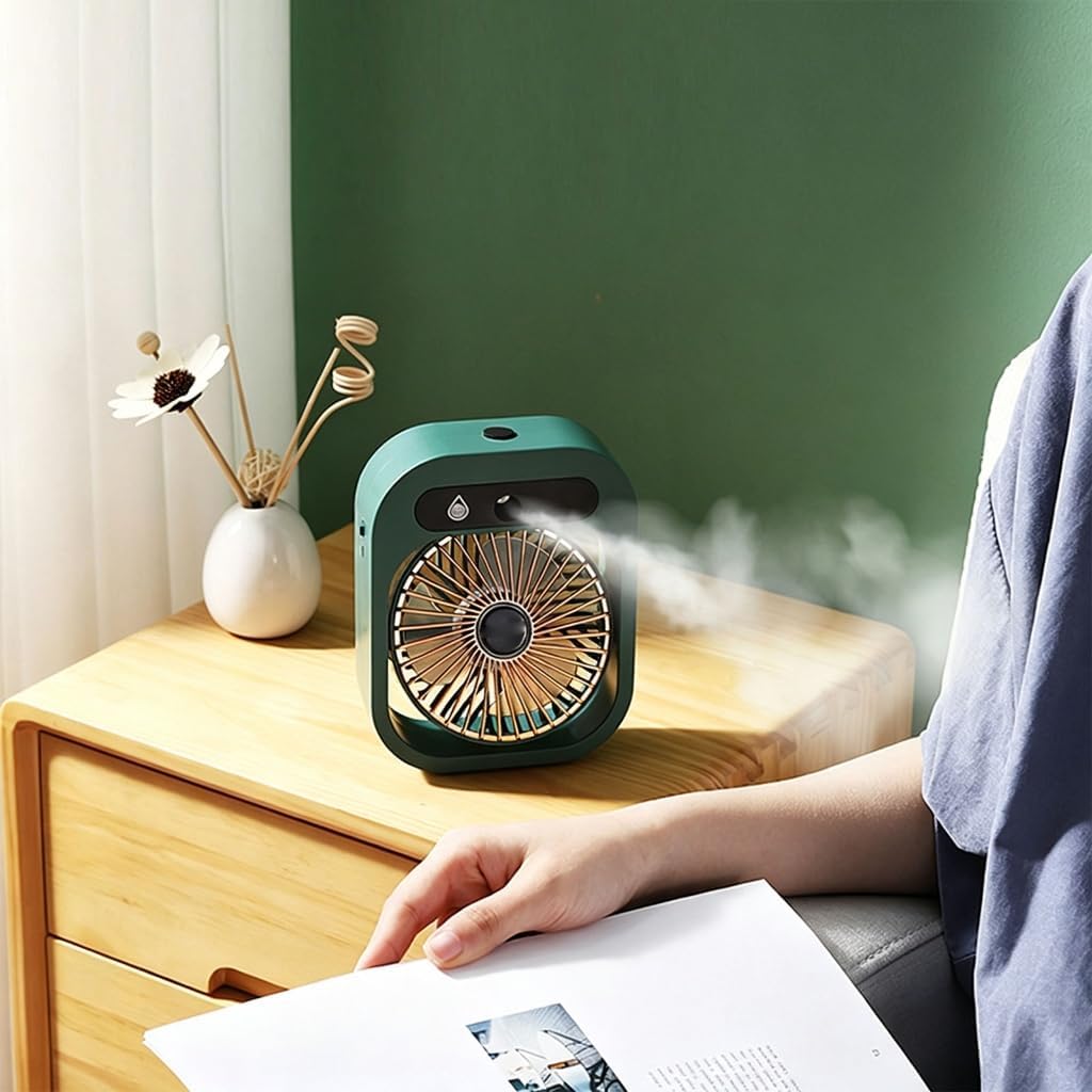 Portable USB Cooling Device With In Humidifier And 3 Stage Adjustment For Home Office