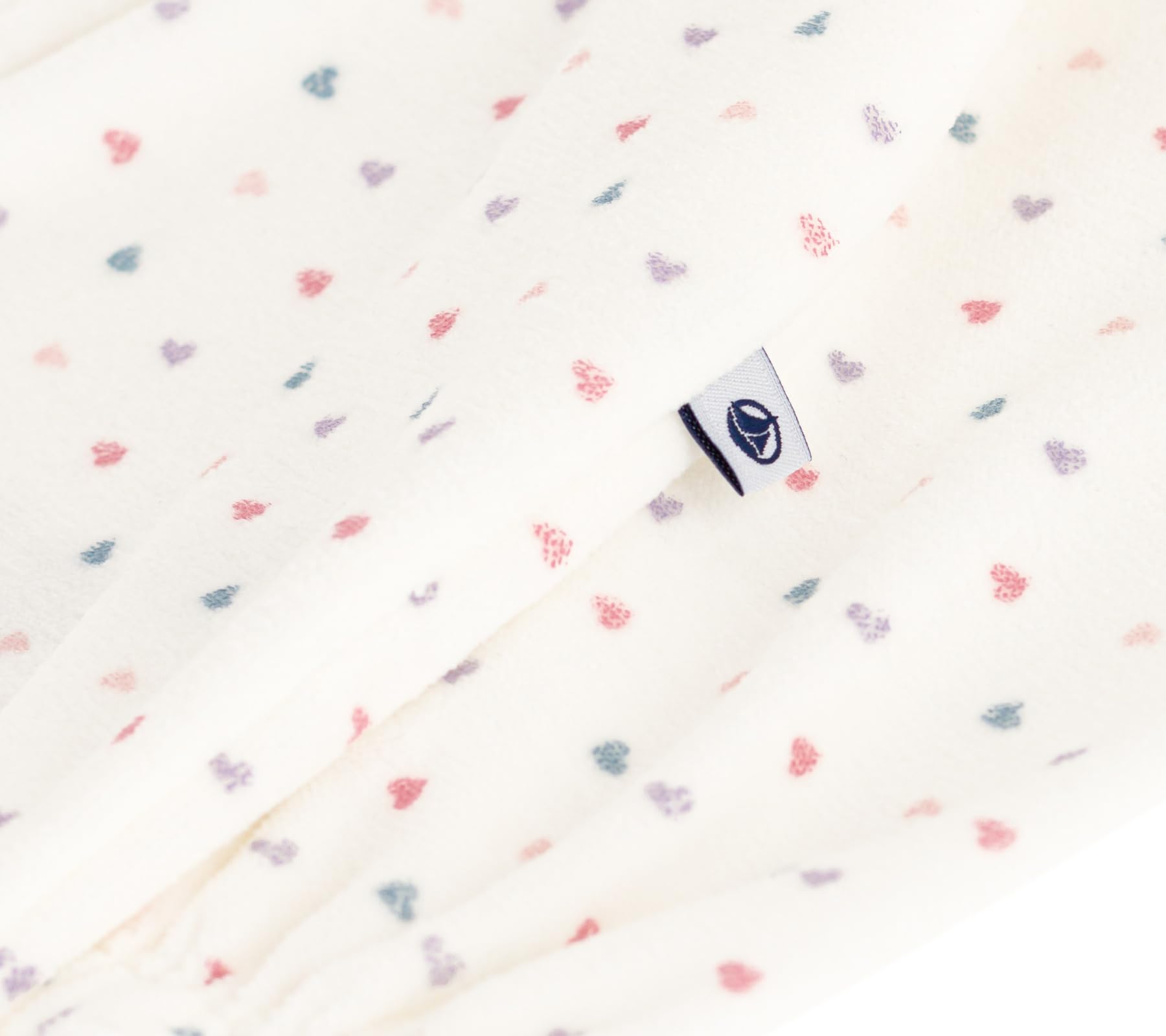 Petit Bateau Pyjama bébé en Velours à col imprimé cœurs