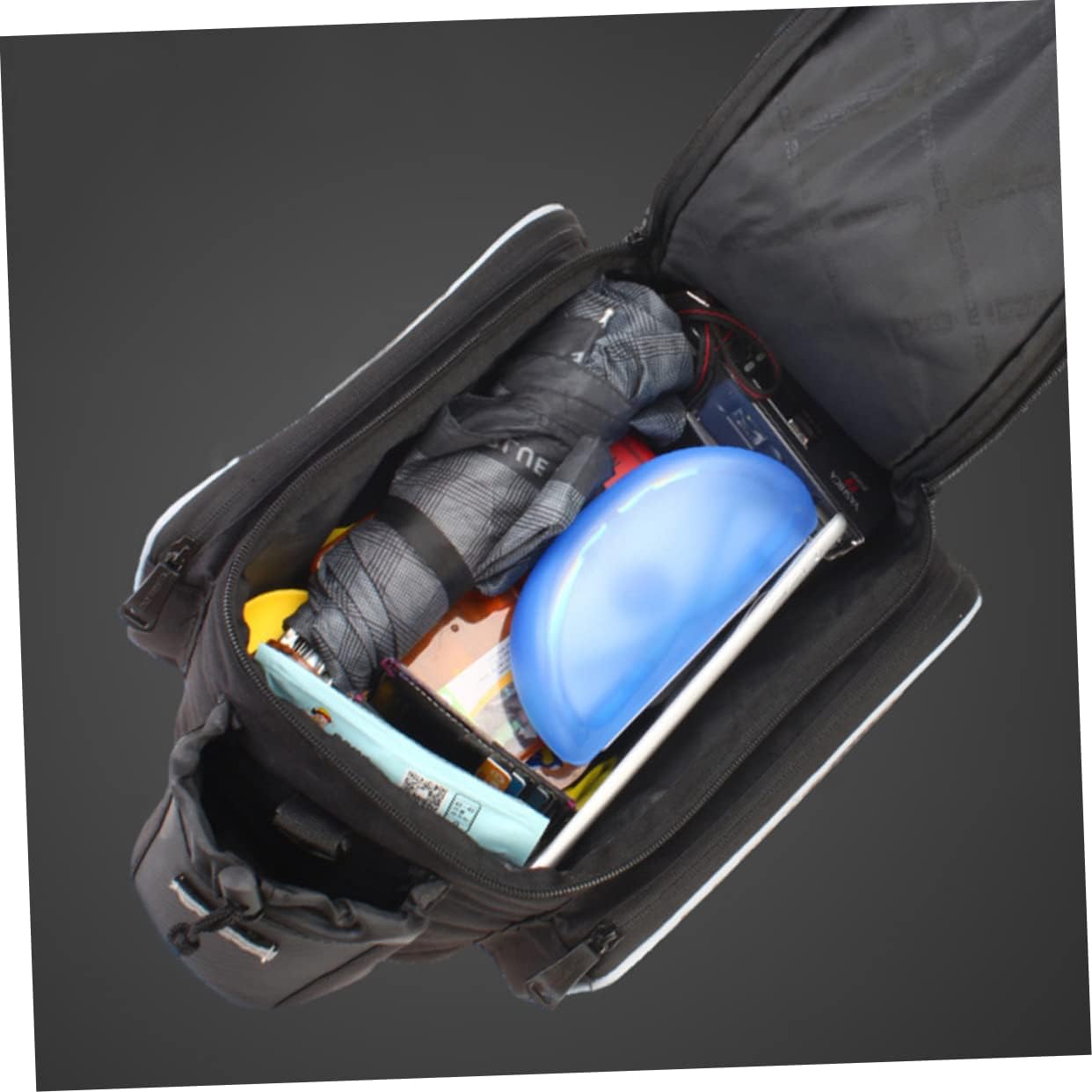 Convenient Bike Rack Bag for Cycling Outdoor Activities Capacity Back Seat Storage for Mountain and Black