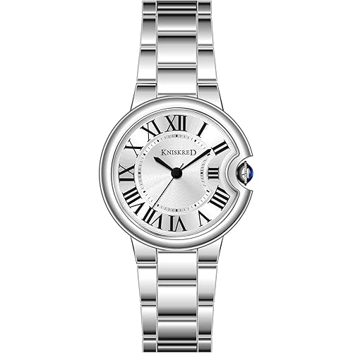 Classic Watch for Women with Vintage Roman Numerals and Solid Stainless Steel Band Ladies Casual Watch