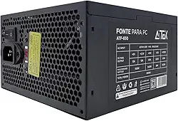 Fonte de Alimentação ATX Para Computador PC 650W 110V / 220V Bivolt 9 Pinos Silencioso