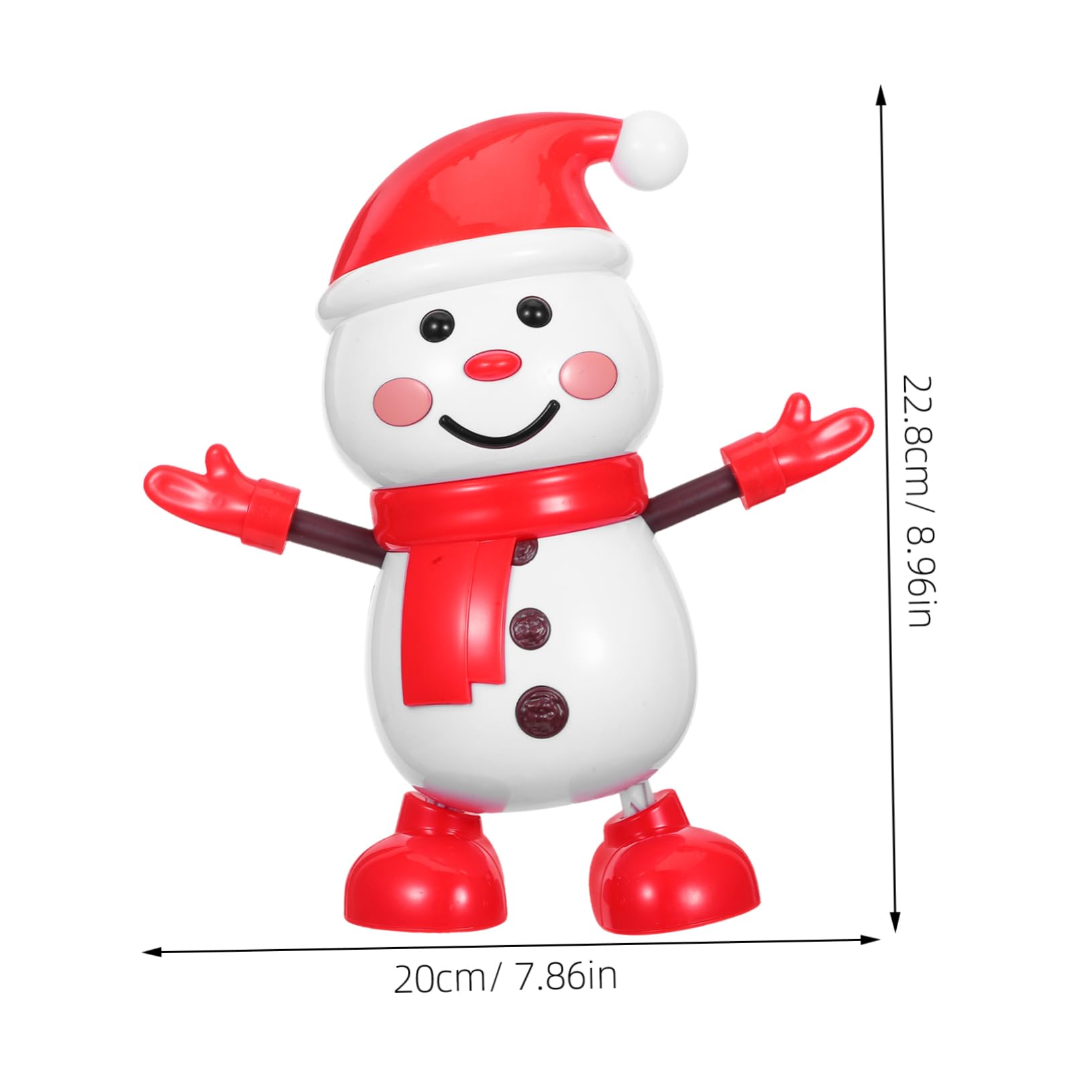 Mikikit Muñeco Eléctrico De Baile Figura Navideña Música y Baile Adorno De Invierno para Oficina y Hogar