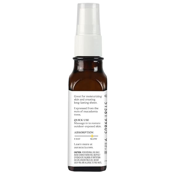 Aura Cacia Organic Skin Care, Protecting Macadamia Oil, 1 Fluid Ounce