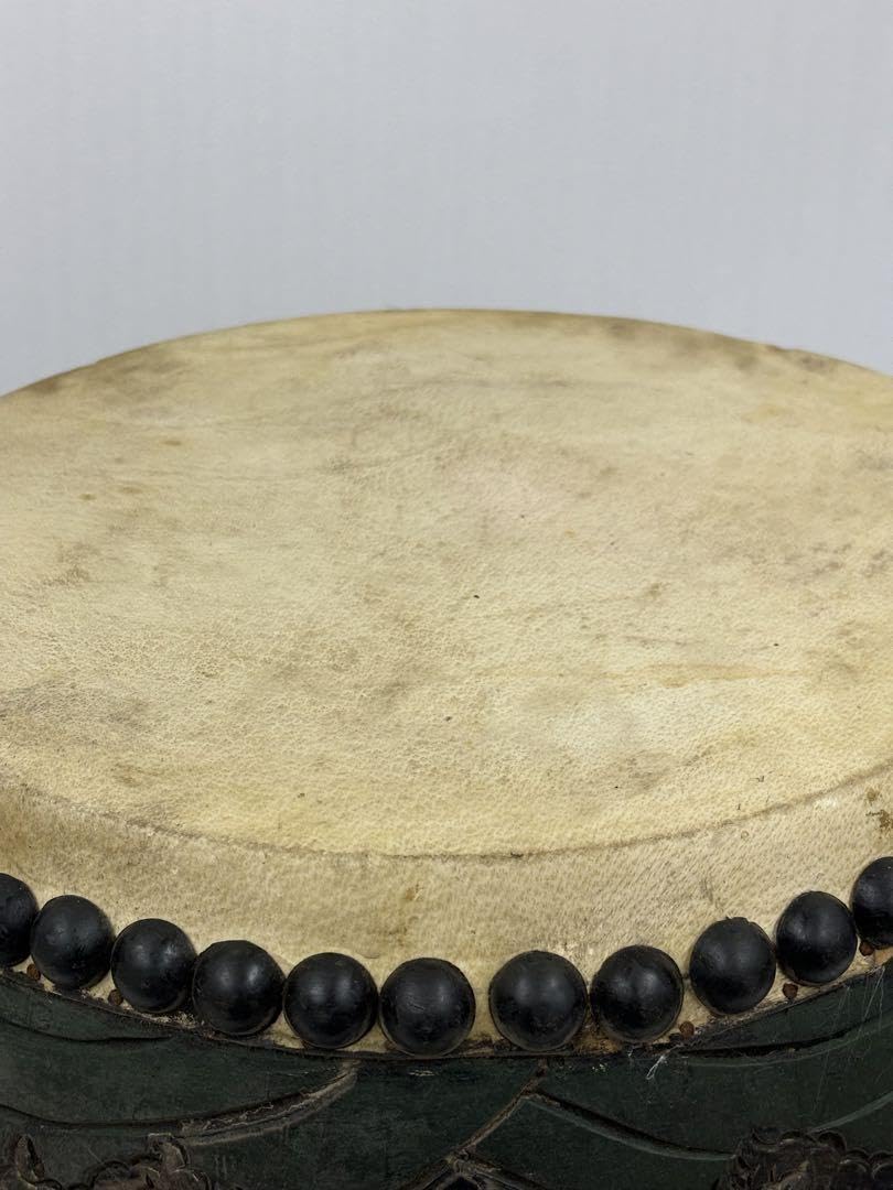 和太鼓　太鼓　アンティーク　14in 木彫り　龍彫り　長期保管品 和太鼓 太鼓 アンティーク 14in 木彫り 龍彫り 長期保管品