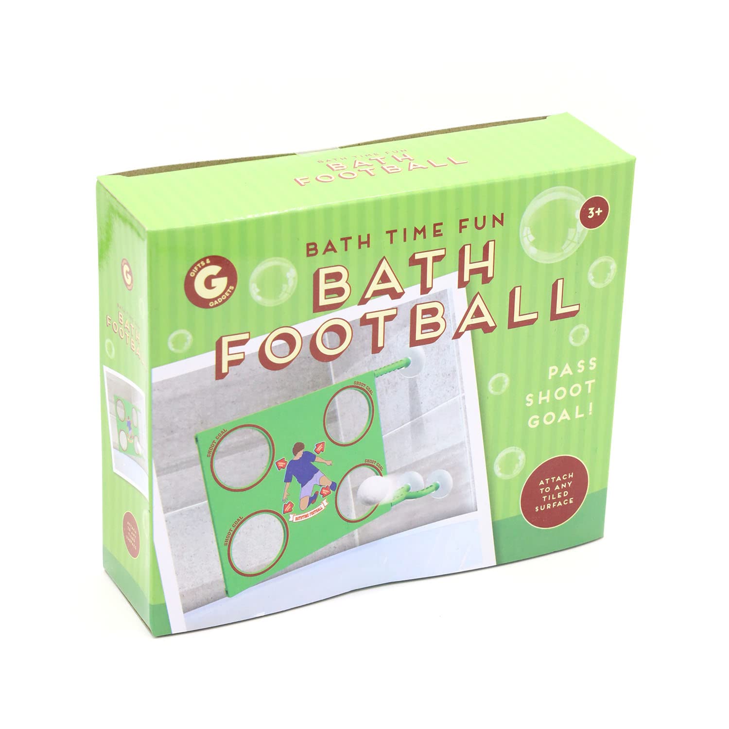 D.A.Y. Republic Bath Time or Table Top Ultimate Penalty Shoot Out Target Game, Unique Niche Gift Idea for Football Fans that Adults and Kids Will Love, Includes Goal Target and 3 Ping Pong Ball