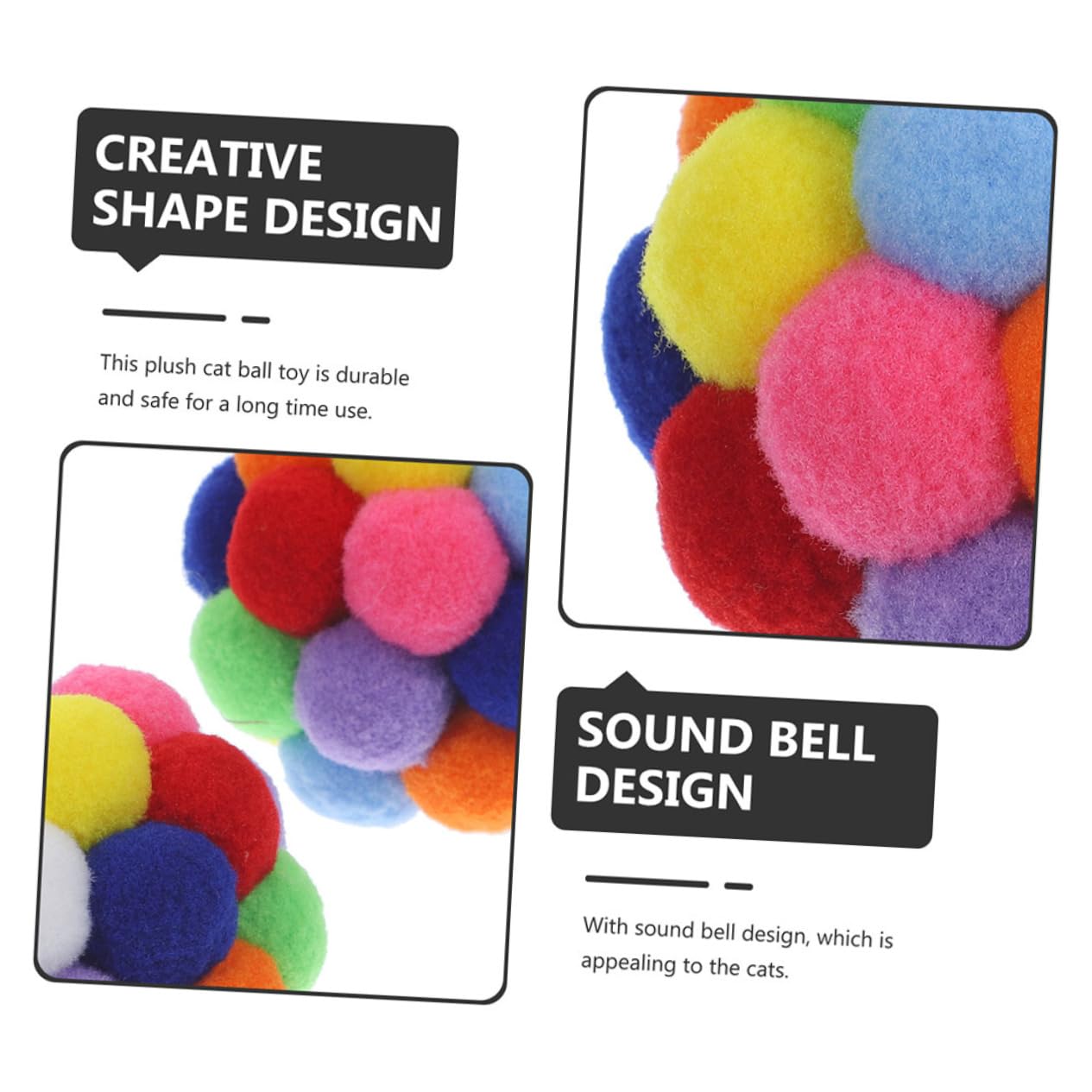 UPKOCH 4pièces Balles Interactives pour Chat Et Chaton avec Clochette pour Jeu Et Entraînement Satisfont Instinct De Griffage