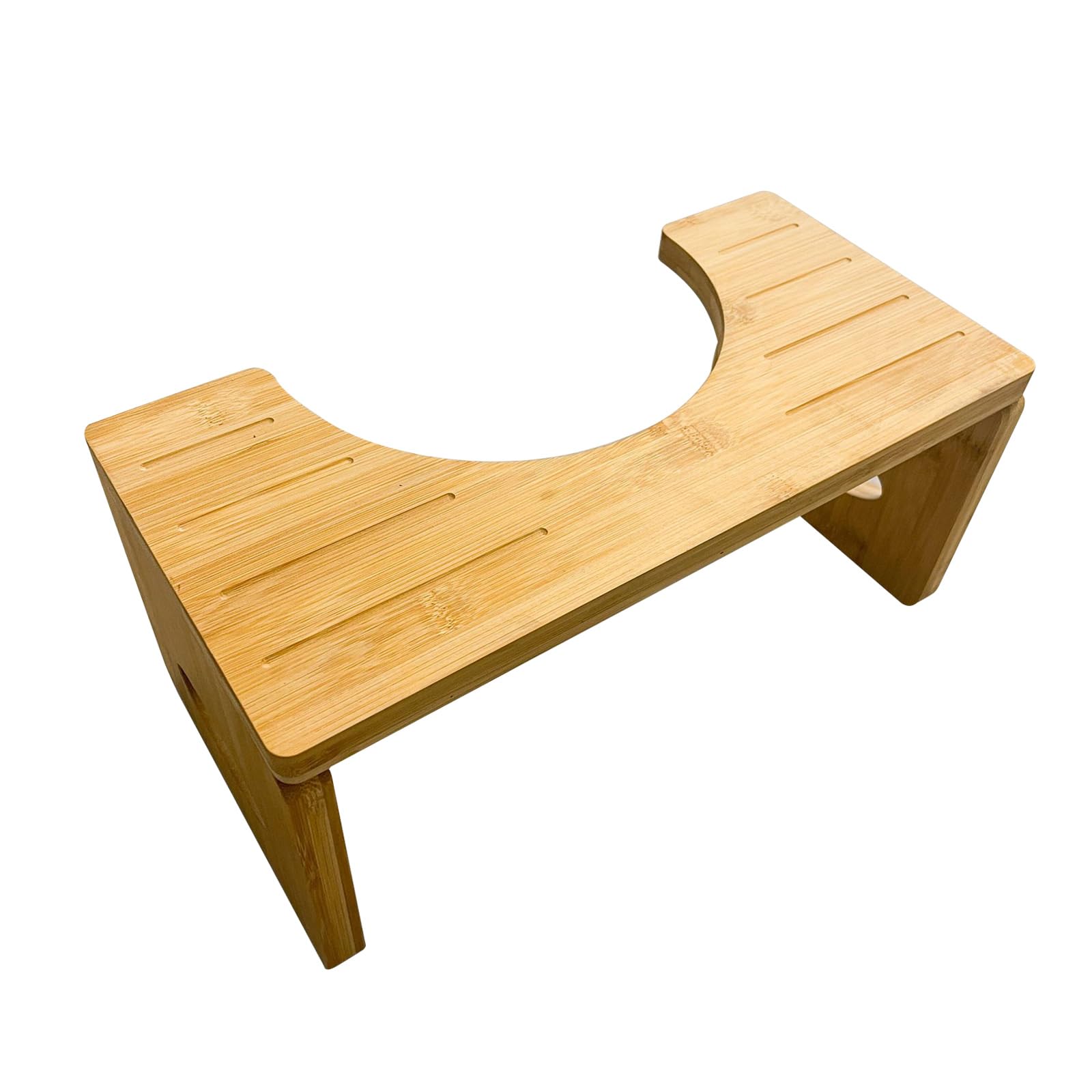 Taburete de inodoro plegable de bambú, taburete para adultos y niños para mejorar la postura del inodoro y la comodidad, taburete de inodoro con capa antideslizante, pie de inodoro portátil