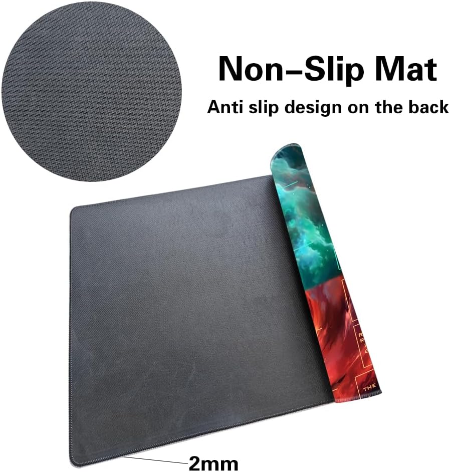 Premium Board Game 24x24in MTG Playmat Two-Player Battle Play Mats Compatible for TCG Original Art (Passionate Flame1)
