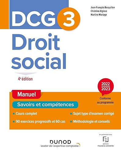 DCG 3 Droit social - Manuel - 2022/2023 (2022-2023)