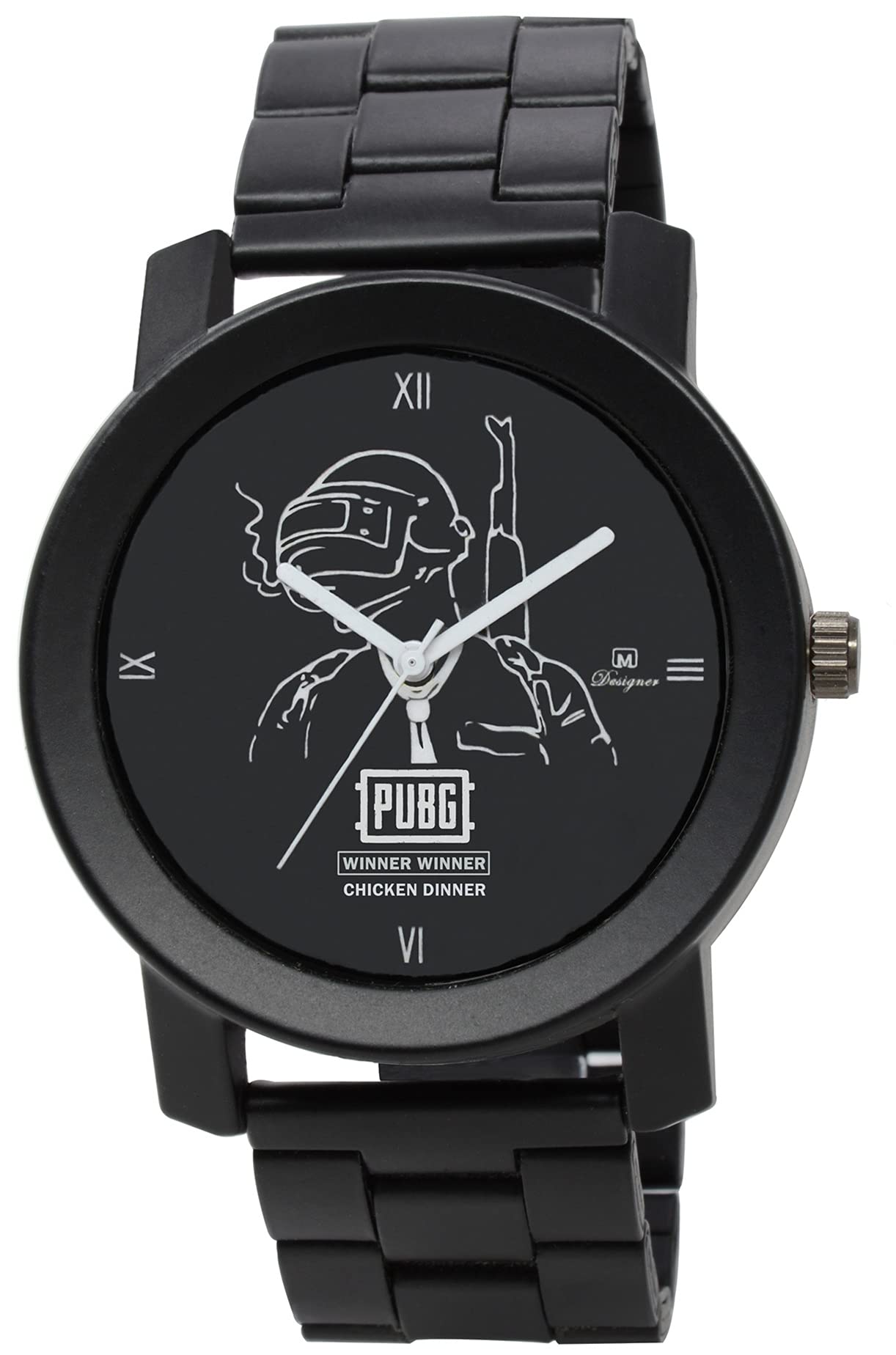 FEMEO New Analog Pubg dial & Black Steel Belt Watches for Man & Boys (B09CZGH97P) Amazon Price History, Amazon Price Tracker