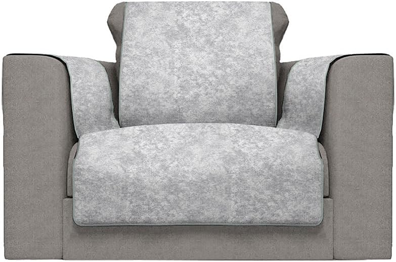 Italian Bed Linen Glamour Non-Slip Polyester Sofa Cover Made in Italy Light Grey 1 Place
