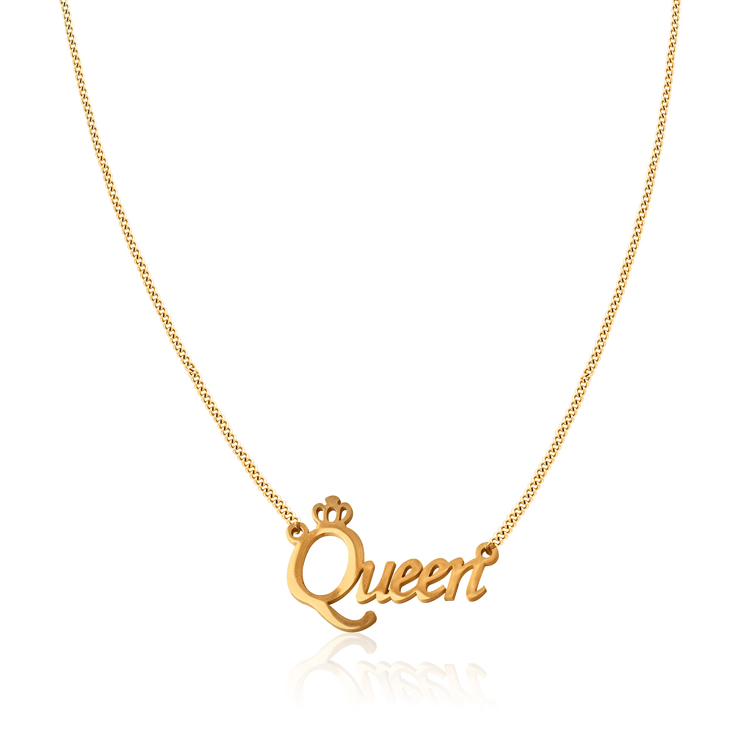 Valentine Queen Pendant for girl woman girlfriend Pendants for girl Pendent with Chain Stainless Steel locket Pendant Chain Jewellery wife Birthday Gift ladies Anniversary Gift for Husband-image-22