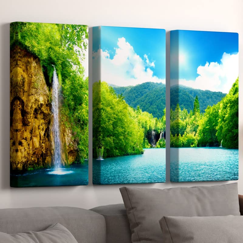 新品　ガラス　壁掛け　アートパネル ポスター　3PCSセット 自然風景　絵画 新品 ガラス 壁掛け アートパネル ポスター 3PCSセット 自然風景 絵画