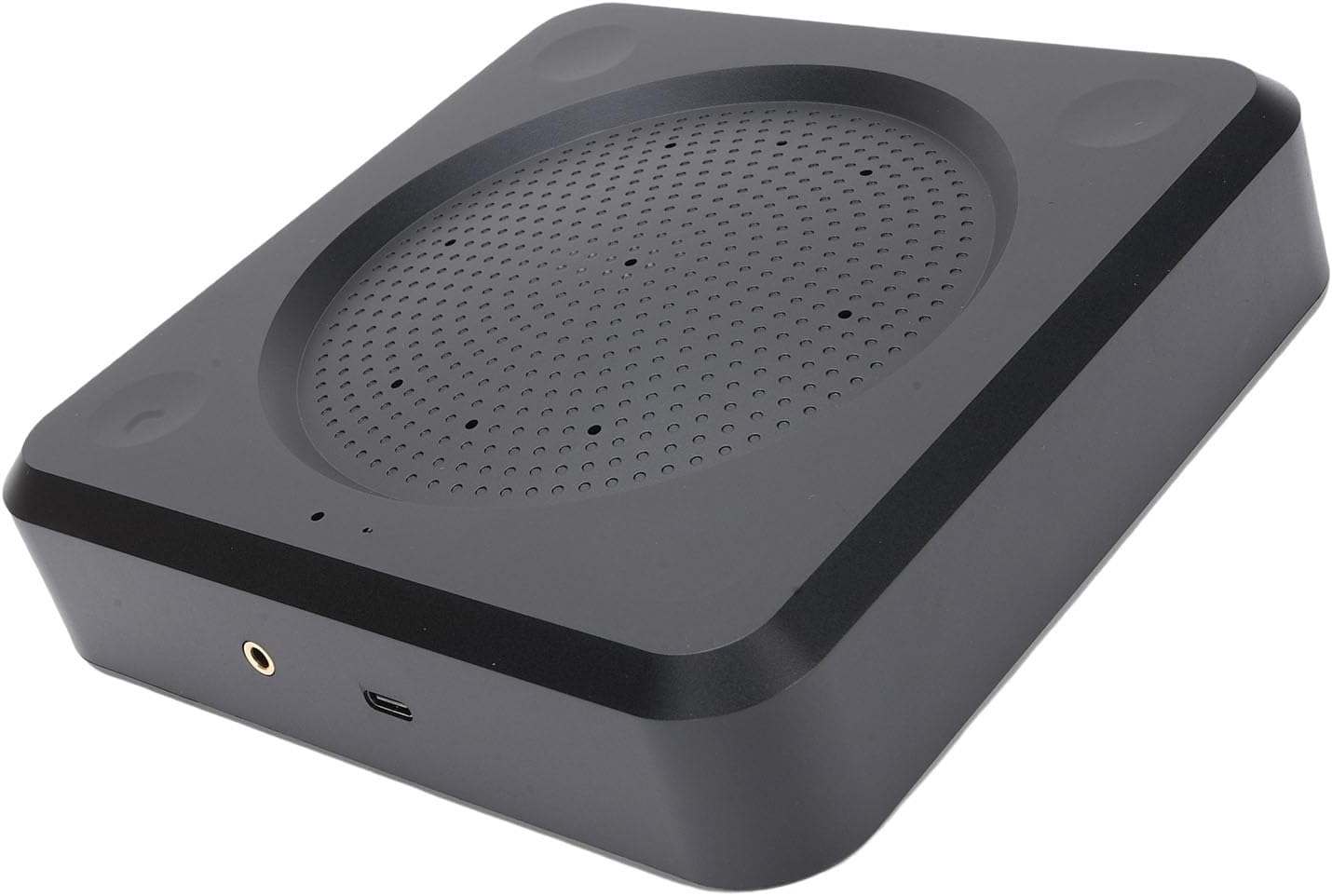 ASHATA Conference Speakerphone, 360 Voice Pickup, 3.5mm Omnidirectional Conference USB Microphone, Ai Powered Dynamic Noise Reduction, Plug and Play, for Meeting Rooms