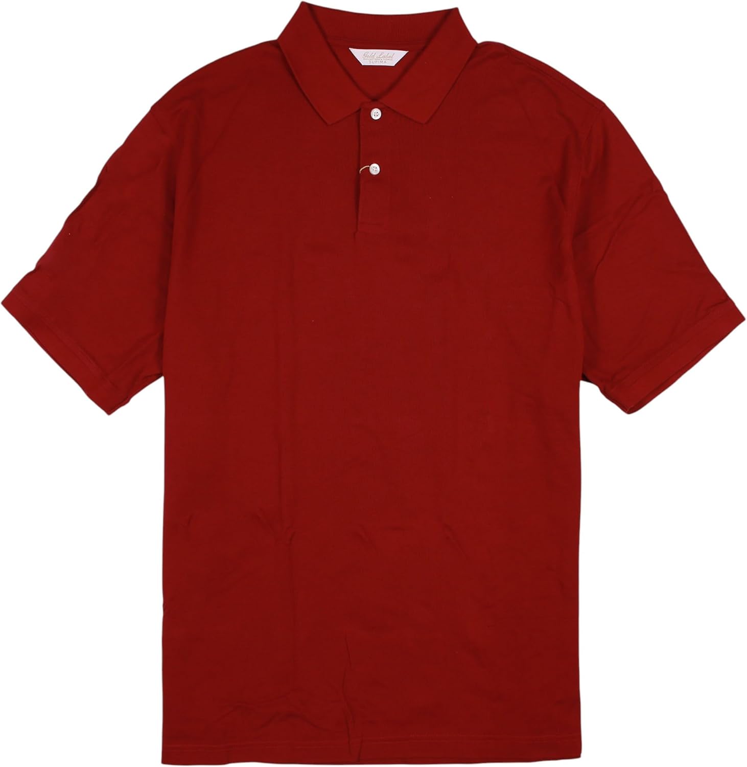 Gold Label Men's Wrinkle-Resistant Short Sleeve Pique Polo Shirt Softest Supima Cotton Non-Iron (Available in Big & Tall)