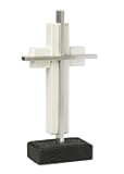 The Unity Cross ® Pearl White & Brushed Aluminum; Unity Candle Unity Sand Elegant Alternative