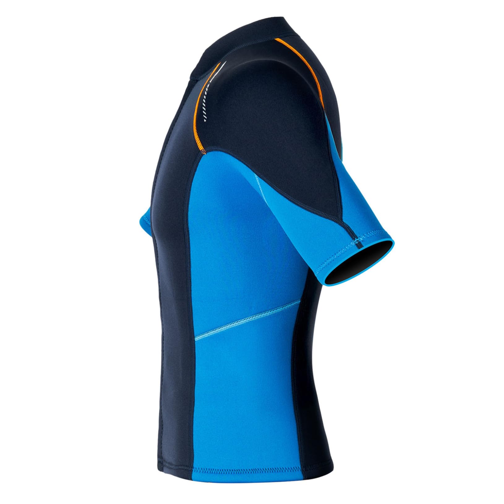 Freebily Homme Haut De Maillots De Bain Rashguards Plongée Neoprène 1.5 Mm Veste Bain Surf Nautique Top T-Shirt à Fermeture éclair