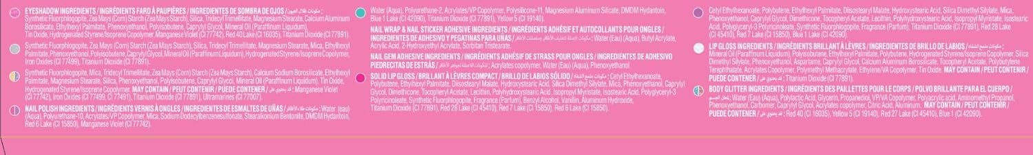 Make It Real: Just BeYouTiful! Mega Cosmetic Set - 29pcs, 6 Collections, Nail Accessories, Body Glitter, Eye Shadow, Lip Gloss, Girls & Kids Ages 8+