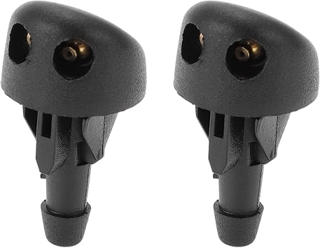 2 Pcs Windshield Washer Nozzle Compatible for Renault Clio MK2 98-14, ABS Black Windshield Spray Nozzles Wiper Spray Washer Jet No.7700413545