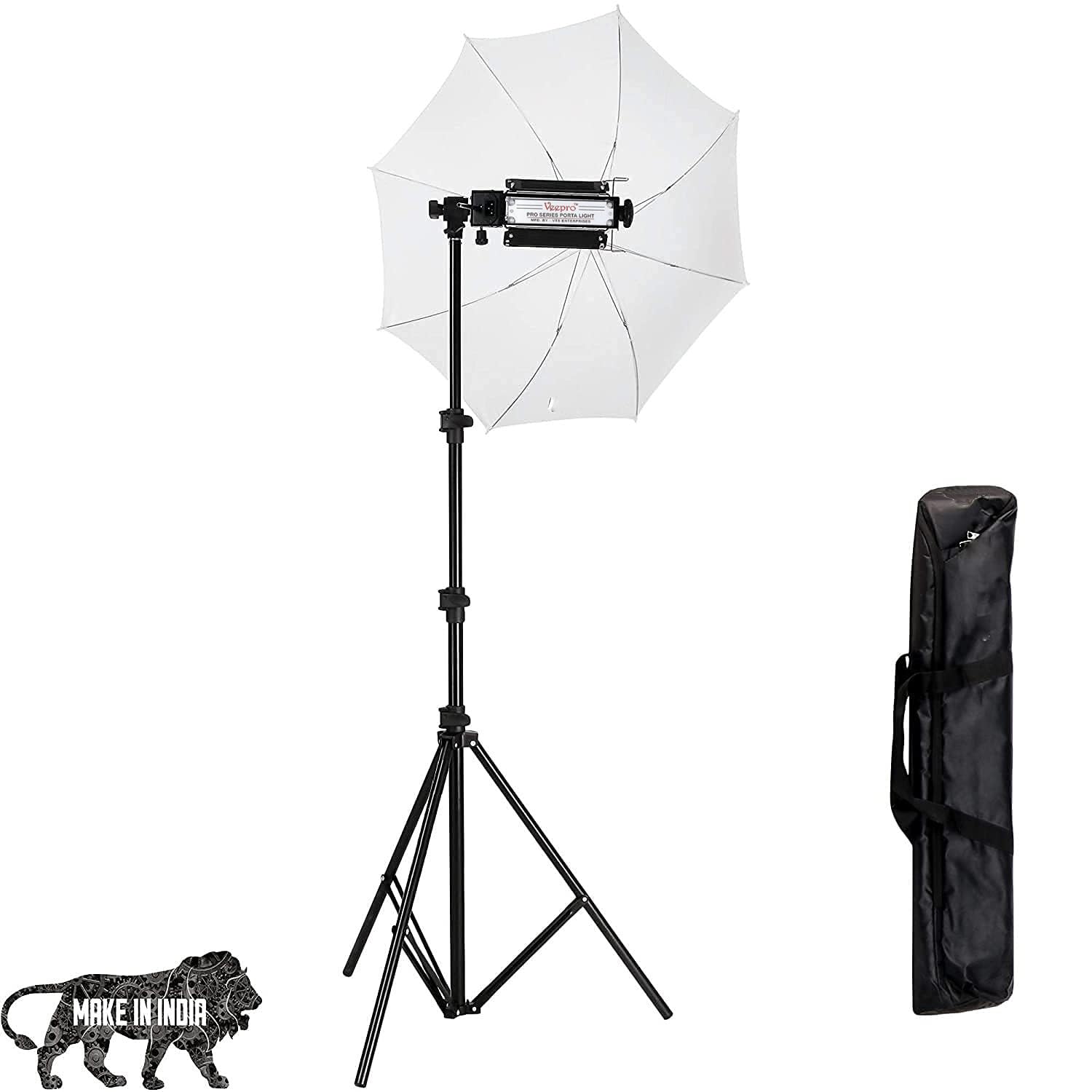 VTS Porta Kit 1000w Light with 9 feet Light Stands and Umbrella Lights for Video & Still Photography SS2 Bag Free for Porta KIT (Porta Light KIT VTS-I)